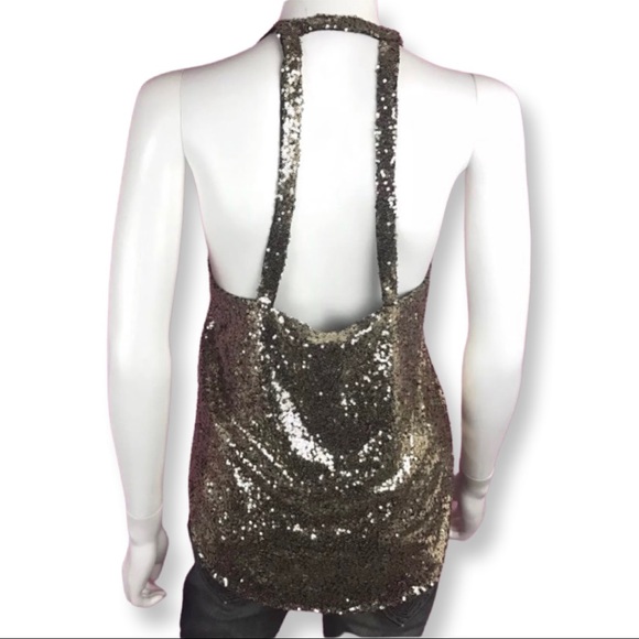 Nasty Gal Lumiere Metallic Deep Trouble Sequin - Picture 3 of 7